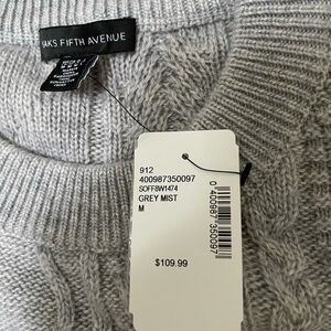 Saks fifth Avenue sweater dress long sleeve M grey brand NEW w/tag